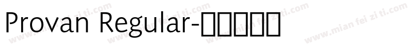 Provan Regular字体转换